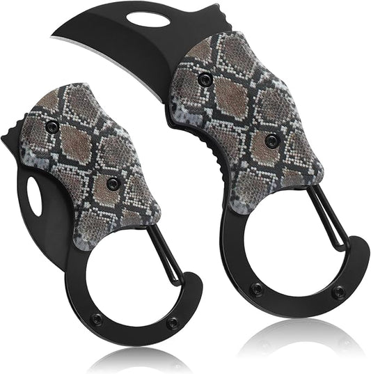 Small Pocket Knife for Women Men，Cool Folding Knife Box Cutter，Folding Utility Knife with 1.38''Sharp Blade，Mini EDC Knives for Everyday Carry,Ideal Gifts for Men（Snakeskin Pattern）