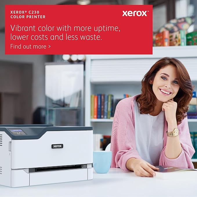 Xerox C230dni Wireless Color Laser Printer | Professional color printing, 24 ppm performance, reliable wireless, easy app setup, ideal for hybrid & small businesses
