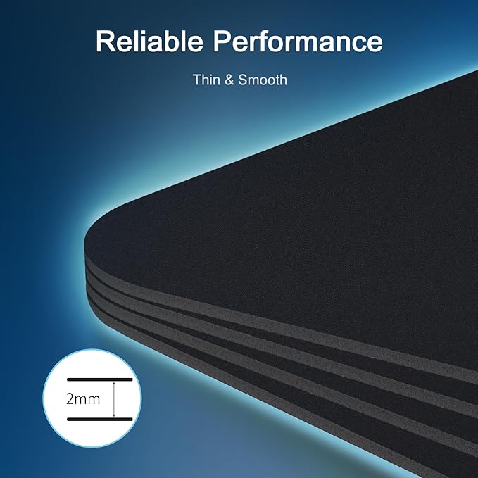 Senetem XL Large Mouse Pad, Ultra-Smooth Gaming Mousepad, Non-Slip Rubber Base, Washable Surface Fits Wired & Wireless Mouse – Big & Long Keyboard Computer Black Mat for Desk, 31.5x11.8 in
