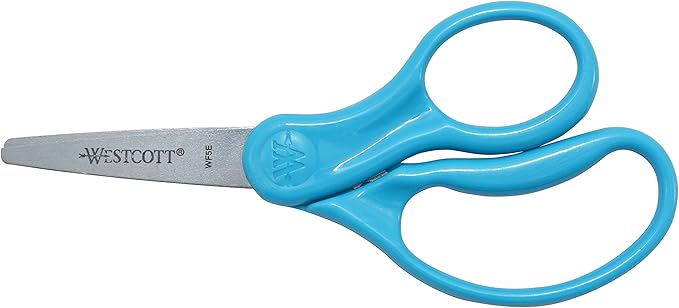 Westcott Right & Left-Handed Scissors For Kids - Back to School Essentials, Classroom Must Haves, Art Supplies - 5-Inch Pointed Safety Scissors - Assorted Colors - 6 Pack (16455)