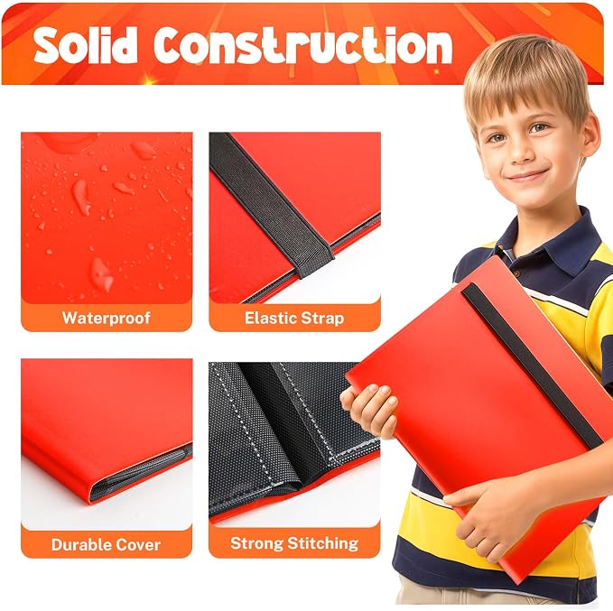 Card Binder, 9 Pocket Trading Card Album Folder,20 Pages, 360 Card Capacity Sports Card Binder, Premium Card Binders Compatible with MTG, TCG, Baseball Cards (Red)