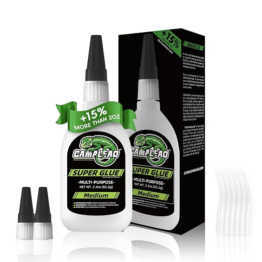 Medium Super CA Glue Kit 2.3 oz, All Purpose Clear Superglue for Ceramic Metal Plastic Wood 3D Printing, Strong Instant Cyanoacrylate Adhesive for DIY Craft Hobby Model Aquarium Leather Glass Rubber