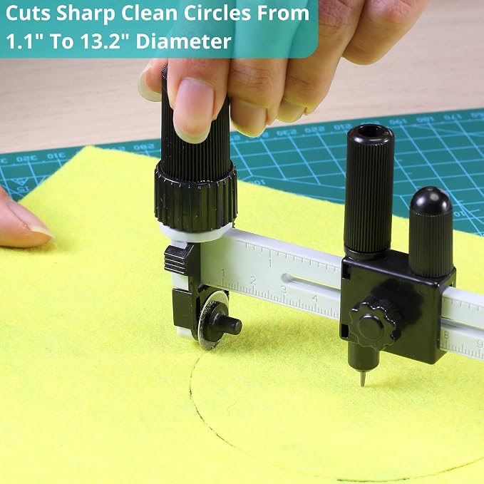 Mr. Pen- Compass Circle Cutter, Rotary Circle Cutter, Circle Cutter | Circle Cutter for Paper Crafts, Compass Cutter, Fabric Circle Cutter, Circular Cutter, Cutting Compass