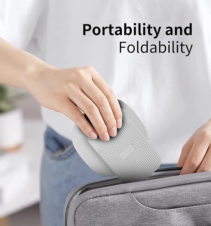 360° Rotating Cell Phone Stand for Desk (White, K69) | Adjustable & Foldable Phone Holder, Aluminum Desktop Phone Stand with Anti-Slip Base, Phone Holder for Desk