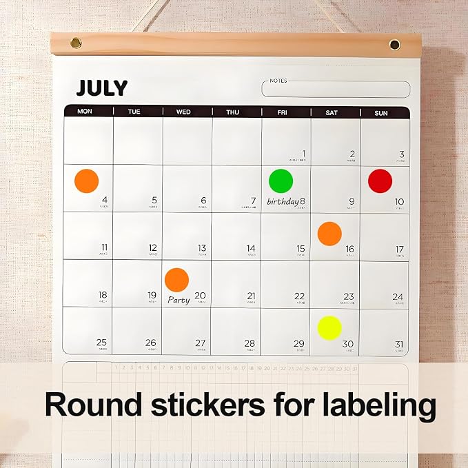 1000 Pcs Orange Round Stickers 1/2 Inch Color Circle Dot Stickers Small Code Labels for Office Shop Yard Sale Home Classroom Marking (Orange)