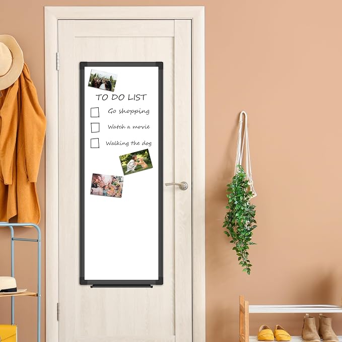 XBoard 36 x 12 Inches Magnetic White Board, Long Narrow Dry Erase Board for Wall, Slim Portable to-do List Whiteboard