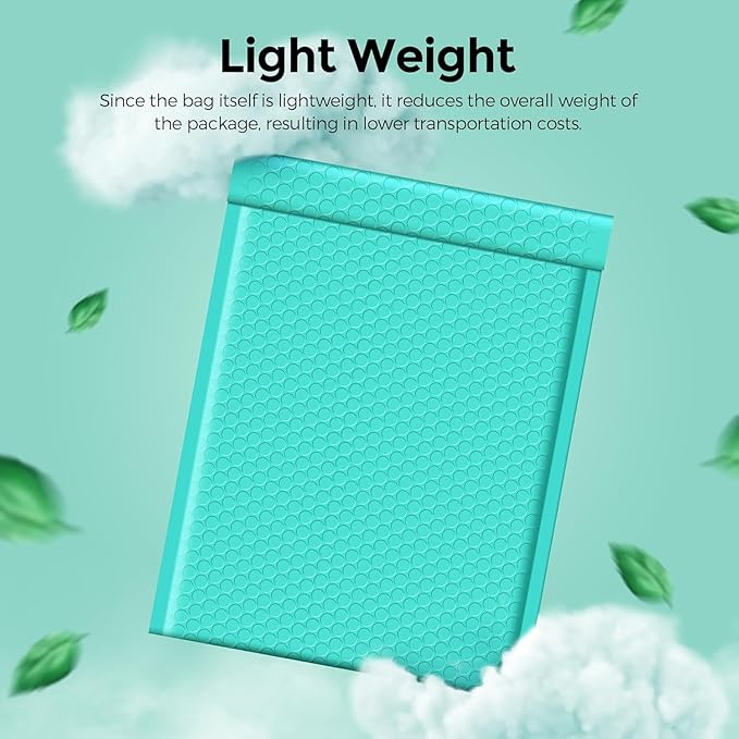 Metronic Bubble Mailer 10.5x16 Inch Teal 500 Pack, Waterproof Padded Envelopes,Self-Seal Bubble Mailers Cushioning Padded Envelopes for Shipping,Jewelry Makeup Supplies, Packaging Bulk