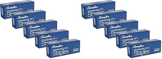 Swingline Staples,Standard Staples for Desktop Staplers,1/4" Length,210/Strip,5000/Box (35101),(Pack of 10)