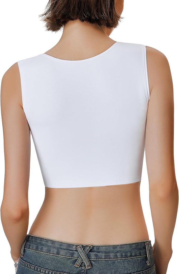 Rolewpy Chest Binder for Transgender FTM Women Binder Bra Tomboy Breast Binder Tank Top