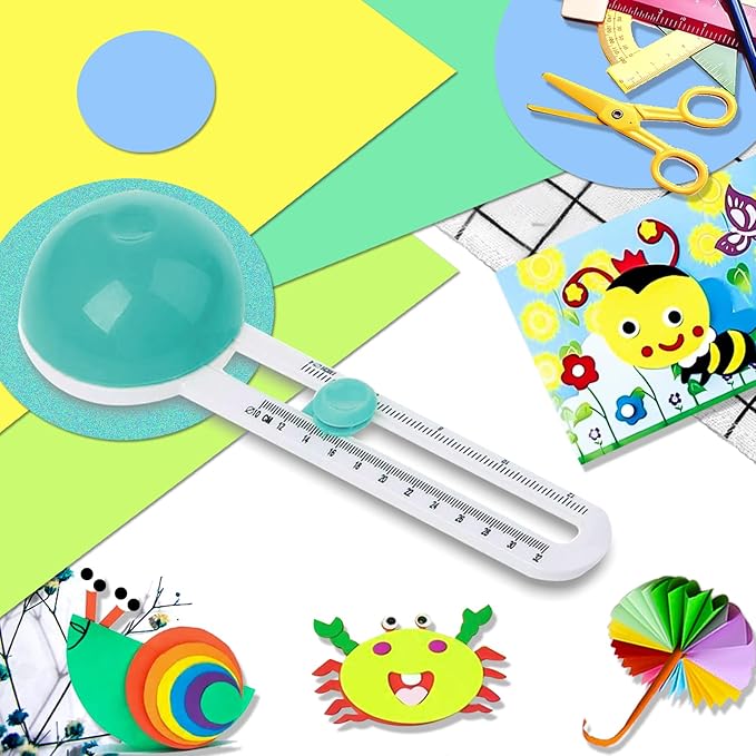 Circle Cutter, Paper Circle Cutter, Craft Circles Cutters for Crafts, Circular Paper Cutters, Adjustable Circles CutterTool for Papers, Compass Cutting Tool, Cutting Diameter 4'' to 12.5''