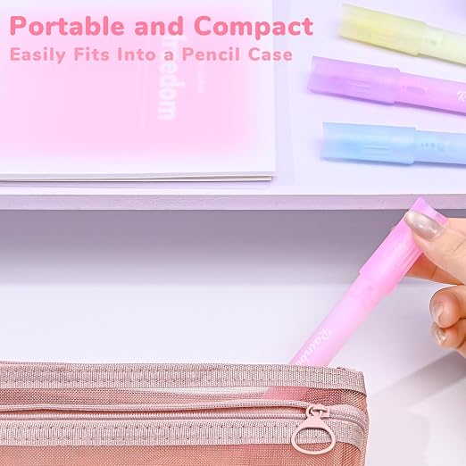 Temiary 4 Pcs Glue Stick Pen, Glue Tape Pens for Scrapbooking (Rainbow) | Card Making Journaling Scrapbooking School Office Supplies