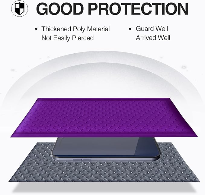UCGOU Bubble Mailers 6x10 Inch Purple 25 Pack Poly Padded Envelopes Small Business Mailing Packages Opaque Self Seal Adhesive Waterproof Boutique Shipping Bags for Jewelry Makeup Supplies #0