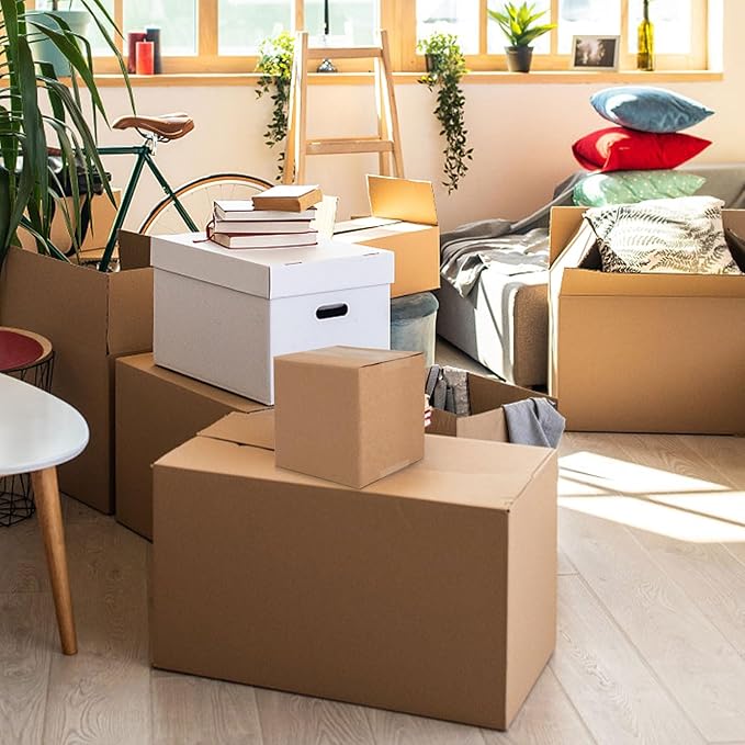 25 Packs 5"x5"x5" Small Kraft Shipping Box, Cardboard Shipping Boxes for Mailing, Packing and Storing (5x5x5)