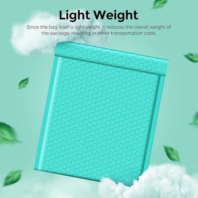 Metronic Bubble Mailer 8.5x12 Inch Teal 250 Pack Teal Padded Envelopes | Self-Seal Bubble Mailers Waterproof Cushioning Bubble Envelopes for Shipping, Jewelry Makeup Supplies, Packaging Bulk