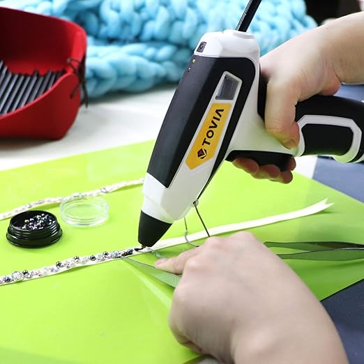 Mini Glue Gun Sticks 5.9" Long 0.27" Dia, T TOVIA 60 Count Black Hot Glue Gun Refill Sticks, All-Purpose Dual Temp Glue Sticks