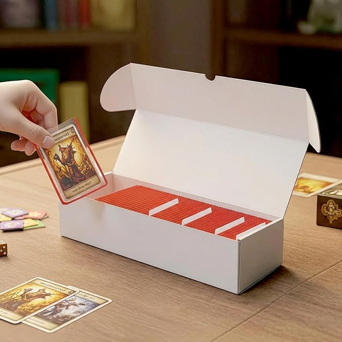 Bulk 300 Capacity Card Toploaders Storage Box, in Total 25 Pack All White Cardboard Shipping Boxes for 7500 Count 35pt 3x4 inch Toploaders or Toploaded Cards