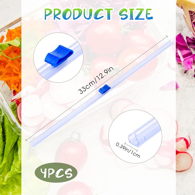 Plastic Wrap Slide Cutter, 4 Pcs 13 Inch Wrapping Paper Cutter Slider Wrap Dispenser, Self-Adhesive Plastic Wrap Slide Cutter, Two Way Sliding Cutter Paper Slicer for Kitchen Office Supplies