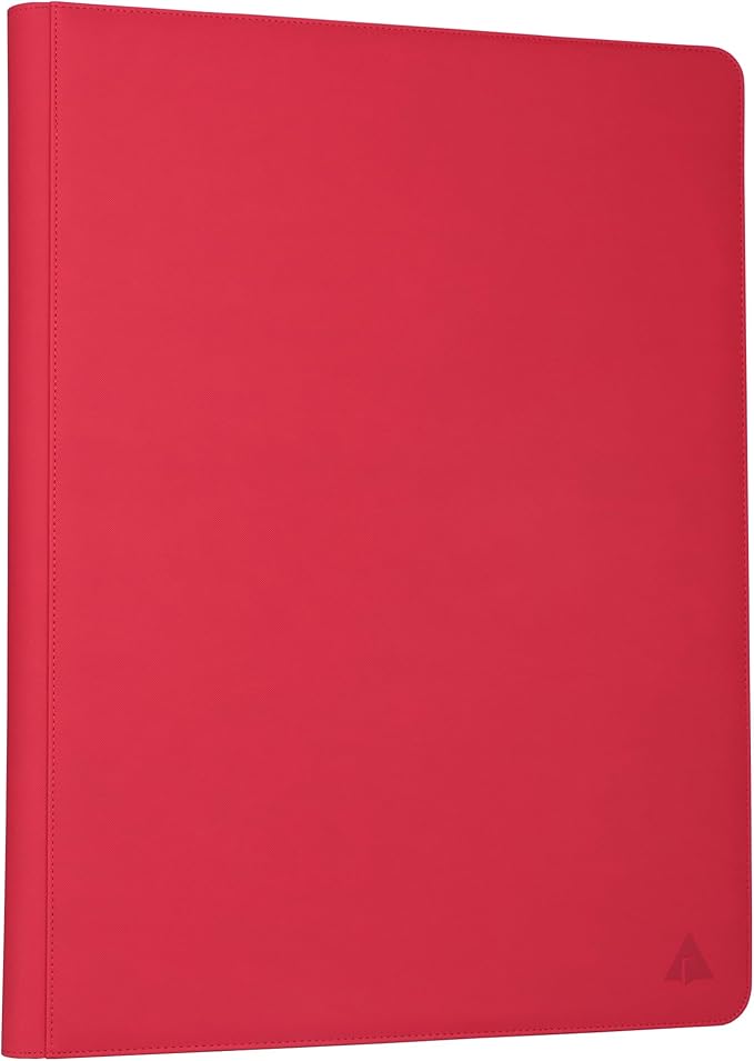 Rayvol Premium 2300 Pockets Card Binder, Large 36-Pocket 2000+ Ringless Trading Card Album - Side Loading UltraSonic-362304 Tech Zip Binder for TCG -Red