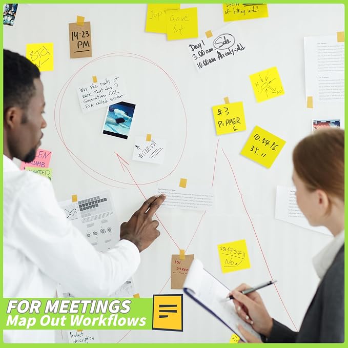 60 Pack Yellow Sticky Notes 3x3 Inch Bulk Self Stick Memo Pads | 75 Sheets Per Pad, 4500 Total Sheets, Adhesive Notes, Office, School, Teachers, Meetings, To Do Lists, Reminders