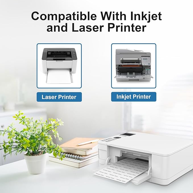 Address Labels, 3-1/3"x4 Shipping Address Labels for Inkjet & Laser Printers, Mailing Labels Compatible with 5164, 5264 and 8164 Labels, Easy to Peel (150 Labels, 25 Sheets)