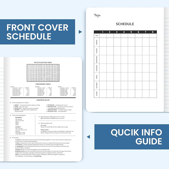 College Ruled Composition Notebook 4 Pack School Supplies, 160 Pages | 9-3/4" x 7-1/2" Aesthetic Composition Notebooks, 80 Sheets, Pastel Colors, Perfect for School, Office and Note Taking