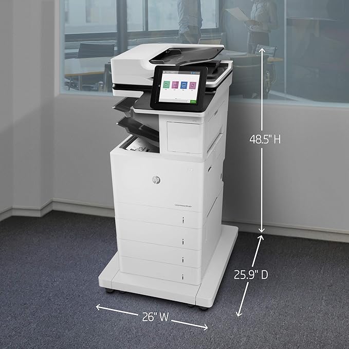 HP LaserJet Enterprise MFP M634z Monochrome All-in-One Printer with Built-in Ethernet, 2-Sided Printing, Extra Paper Trays & 3-bin Stapler/Stacker (7PS96A)