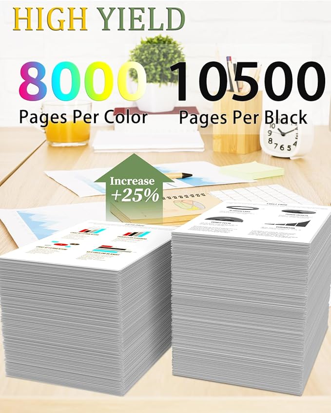 greencycle VersaLink C400/C405 (10,500 Pages, 8,000 Pages, Extra High-Yield) 106R03524 106R03525 106R03526 106R03527 Replacement for Xerox Versalink C400 C405 C400D C405N C400DN C405DN(4 Pack,B/C/M/Y)