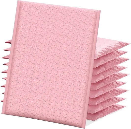 UCGOU Bubble Mailers 10.5x16 Inch 40 Pack Usable Size 10.5x15 Inch Large Padded Envelopes Light Pink Waterproof Packaging Bags for Shipping Self Seal Strong Adhesion Envelopes for Jewelry Supplies