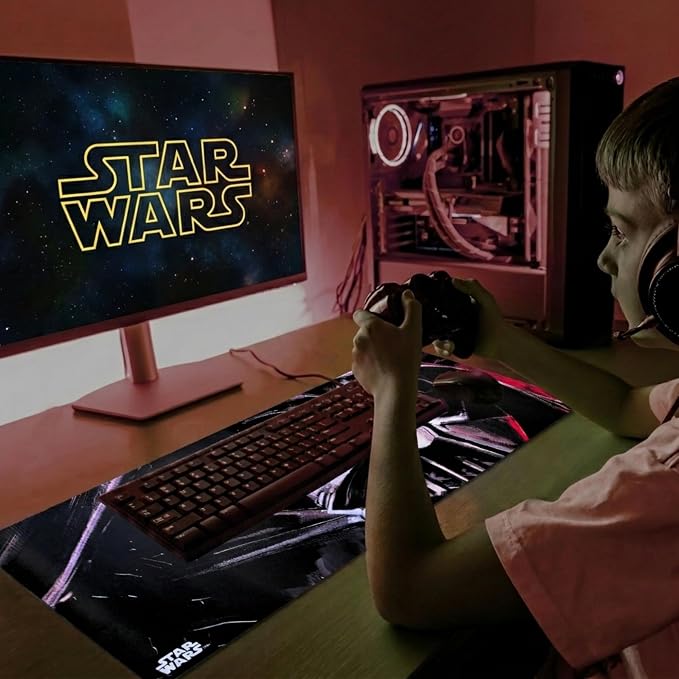 Star Wars Large Gaming Mouse Pad 31"x15" XL Computer Desk Mat, Anime | Star Wars anime gaming mouse pad,, Oversized 31x15in smooth fabric top, stitched edges, non-slip rubber base.