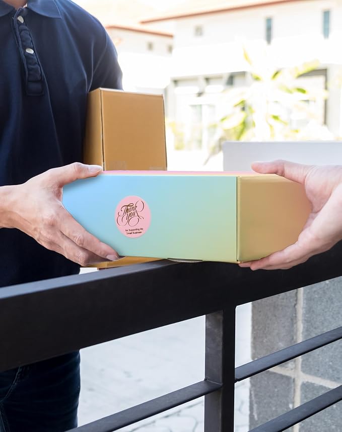 50 Pack 6x6x2 Inch Small Shipping Boxes, Colored Cardboard Boxes for Shipping Mailing Packing