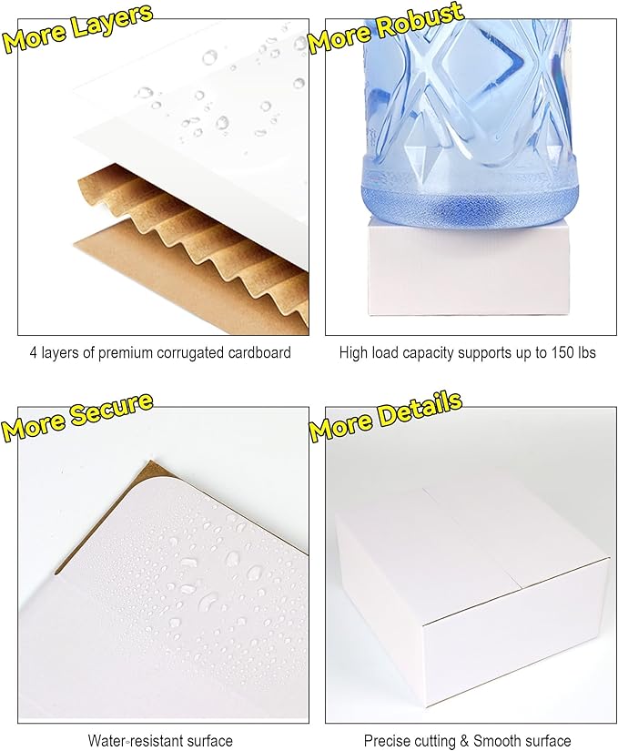 10x7x6 Inch Medium Shipping Boxes 30 Pack, White Corrugated Cardboard Box, Mailing Packaging Boxes for Small Business