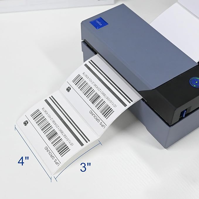 ESSENTIAL 4"x3" Direct Thermal Barcode Labels, Shipping Labels, Compatible with Arkscan & Zebra Label Printers, 850 Label of Roll (1 Roll)