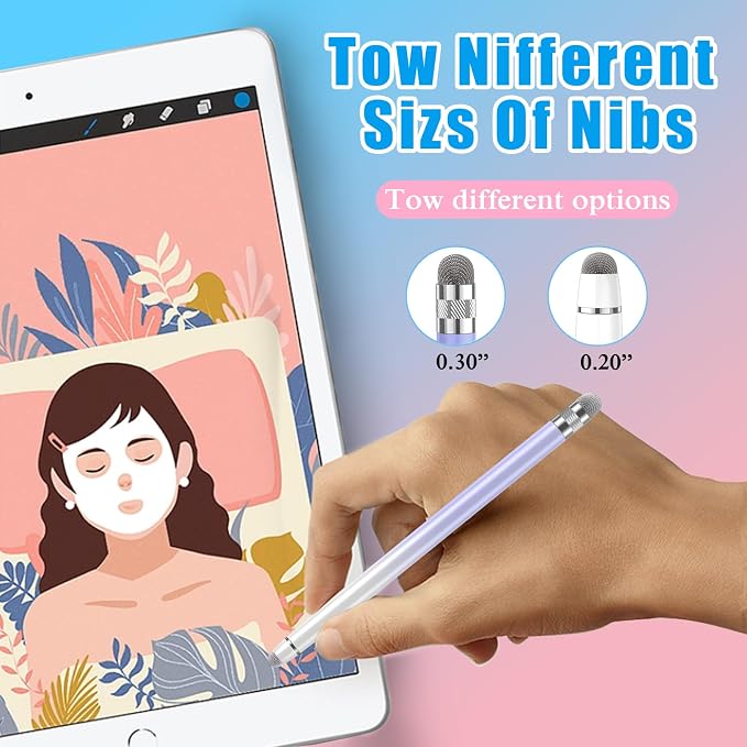 Bopomofo 3PCS Stylus Pen for Touchscreen,High Sensitivity & Precision | Metal Barrel,Fiber Tip,No Charging,Compatible with iPhone iPad Android Microsoft Surface Nintendo Switch Touch Screen
