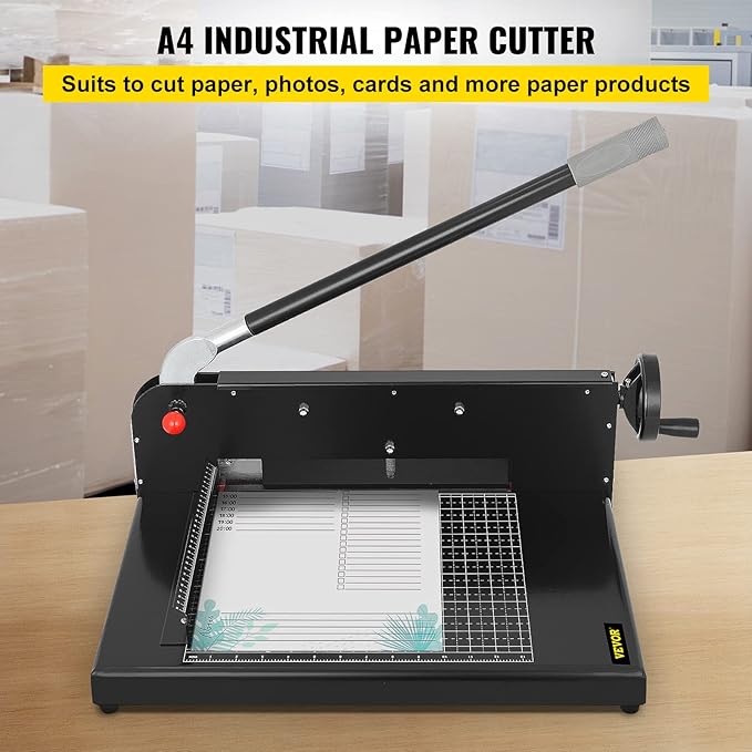 VEVOR Guillotine Paper Cutter 12",Heavy Duty Paper Cutter A4 400 Sheets, Paper Guillotine Cutting Width 30 cm,Paper Slicer Cutting Thickness Max 4 cm, Paper Slicer for Cutting Paper, PVC etc