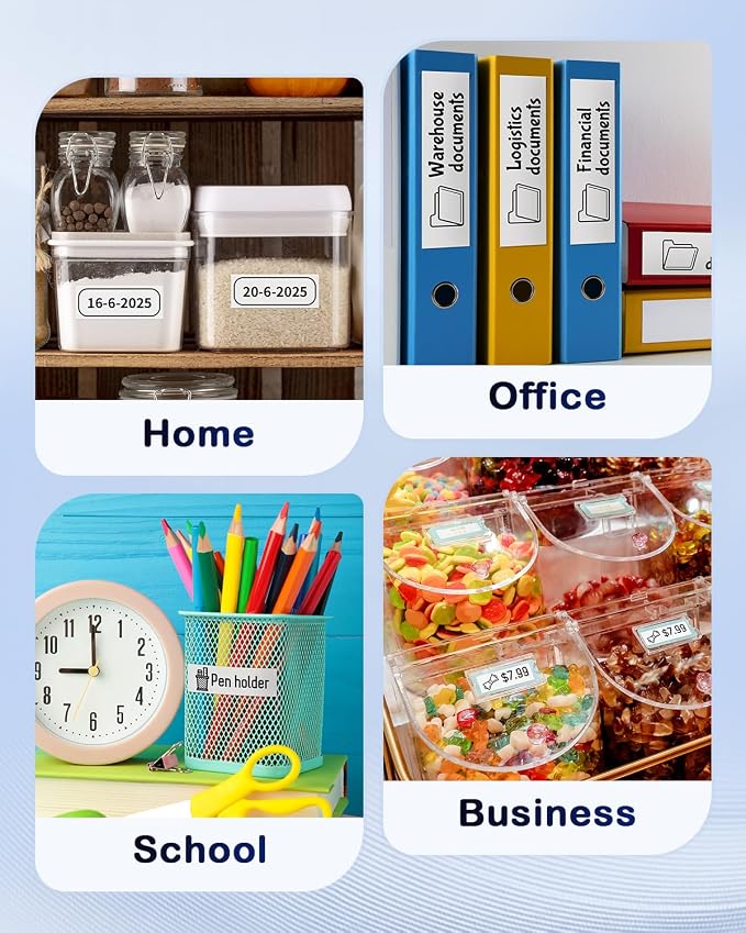 Anycolor TZe-251 TZe251 24mm 0.94 Laminated White Label Maker Tape | Replace for Brother P-Touch Label Tape 1 Inch TZ-251 TZ Tape for Brother PT-D600 PT-D610BT PT-P710BT 910BT, 5-Pack