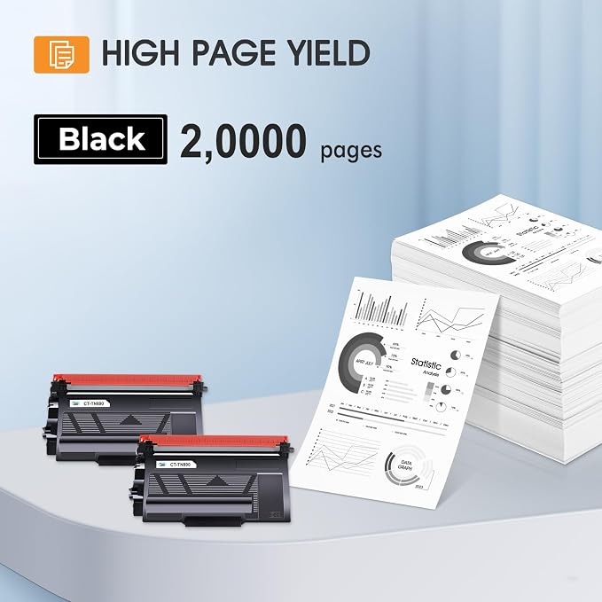 TN890 TN-890 TN 890 Toner Cartridge Black 2-Pack HL-L6400DW MFC-L6900DW | Cartridge for Brother TN890 HL-L6400DW HL-L6400DWT HL-L6250DW MFC-L6900DW MFC-L6750DW L6400DW L6900DW Printer