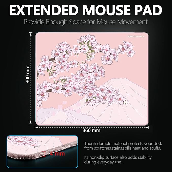 X-Raypad Aqua Control 2 Gaming Mouse Pad, Ultra-High Precision Mouse Pad with Perfect Speed and Control Capability, Consistent X and Y Glide, Designed for Fps Players with Low DPI Requirements