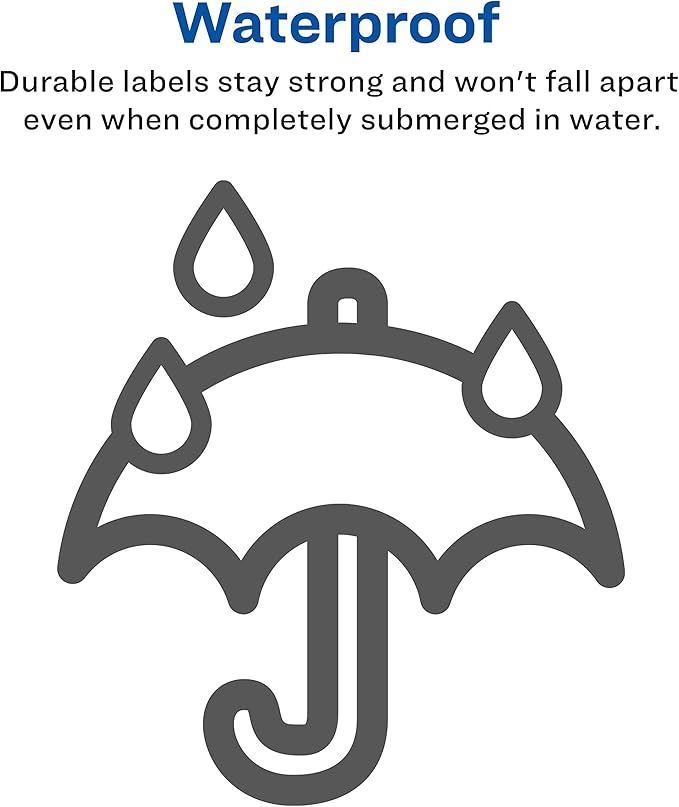Avery Waterproof Labels with Ultrahold Permanent Adhesive, 3-1/3" x 4", Laser, 2-Pack, 600 Labels Total (25524)