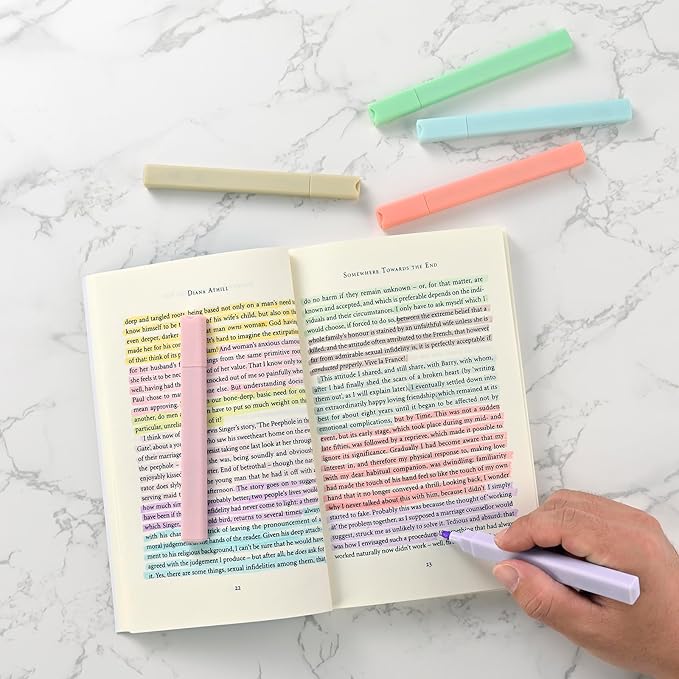 konket- Aesthetic Bible Highlighters No Bleed, Cute Pastel Highlighters, 12 pcs Chisel Tip