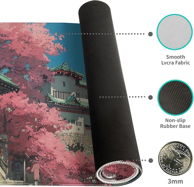 Desk Mat Mouse Pad Gaming Desk Pad XL Large Mouse Mat Office Decor Accessories (Pink B)
