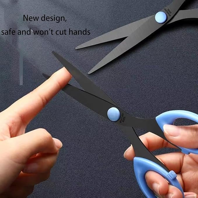 3 Pack 6.5 Inch Multi-Purpose Craft Scissors, Non-Stick(Purple) | Stainless Steel Blades With Comfort Soft Grip. Ideal For Craft & Art Works; Daily Use At Office, Home, School And Sewing.
