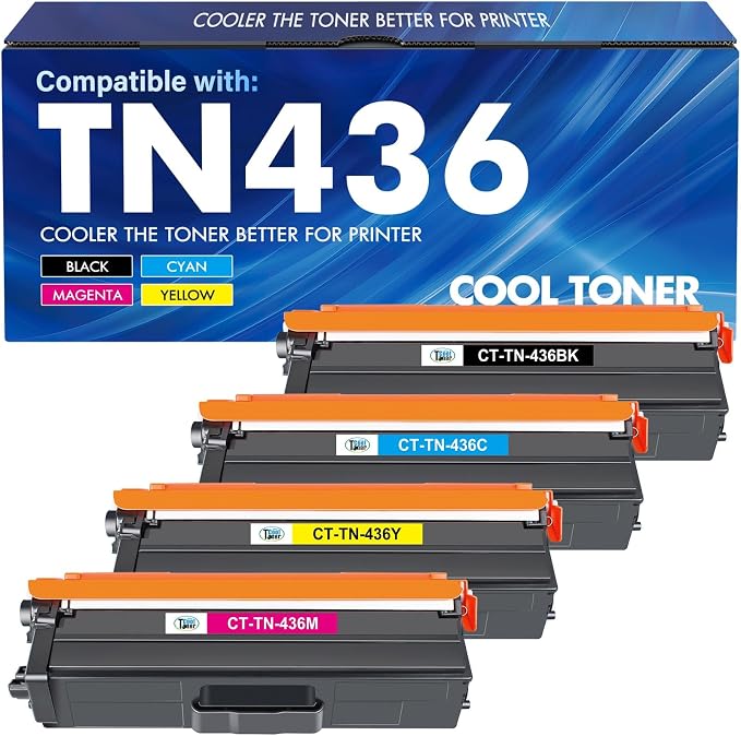 TN436 Toner Cartridge Set for Brother TN-436 TN 436 MFC-L8900Cdw High Yield | Compatible for Brother TN436 TN 436 Toner Cartridge HL-L8360CDW HL-L8360CDWT HL-L9310CDW MFC-L8900CDW MFC-L9570CDW Printer