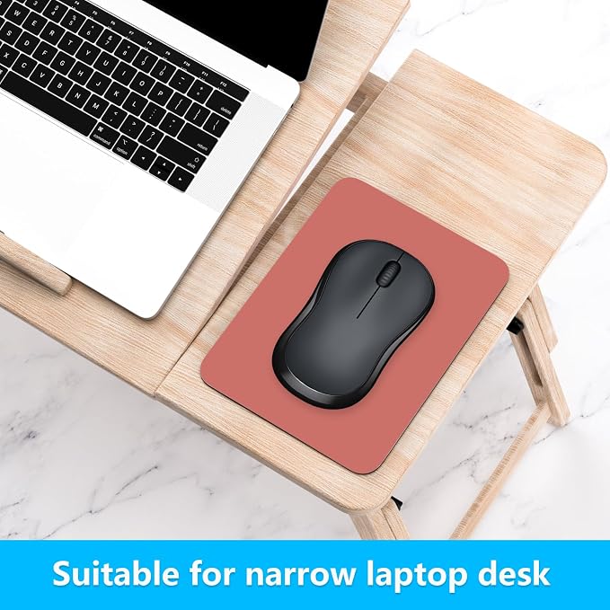 Dapesuom Small Mouse Pad, 6 x 8 Inch Thick Rubber Premium-Textured Non-Slip Portable & Washable Mini Mouse Mat for Women Men Wireless Laptops Keyboard Tray Gaming Computer Office Travel, Indian Red