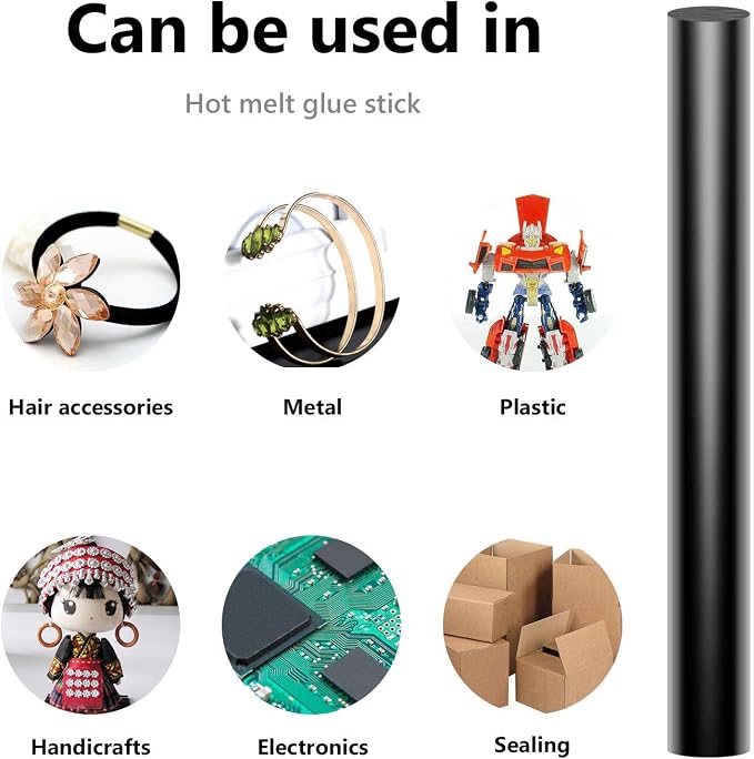 36 Pack Black Hot Glue Sticks, 3.93 x 0.43 in Full Size Hot Melt Glue Sticks Dent Repair Tool EVA Colored Hot Melt Adhesive for Car DIY Art Craft General Repairs