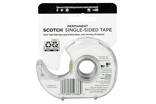 Scotch 3M 001-3M 3/4-Inch Scrapbooking Tape (Pack of 2)