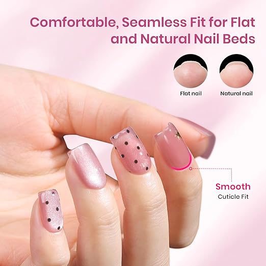 Beetles Tipex Lite Pre-Built Apex Nail Tips, Square XS Short, 256pcs Value Pack, 16 Sizes | 00-14, Flat-Nail Friendly Acrylic Tips for Natural Nail Beds, Easy for Beginner DIY