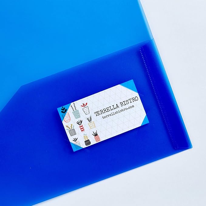 Avery Translucent Two Pocket Folder, Water Resistant, Holds up to 20 Sheets, 1 Blue Folder (47811)