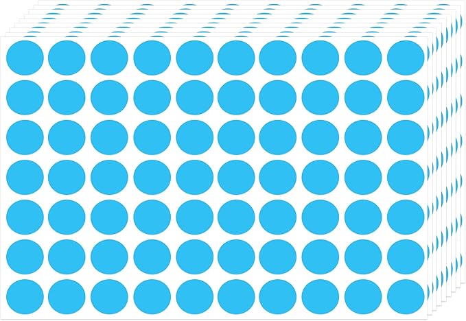 3500 Pieces Dot Stickers, 3/4 inch Black Coding Labels Circle, Circle Stickers, Price Stickers, Dot Stickers for Office Classroom Student（Light Blue）