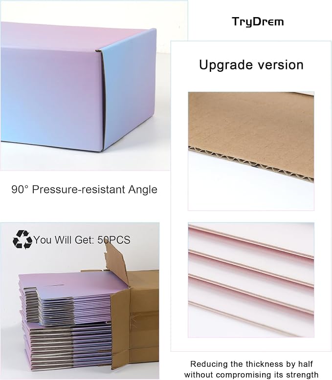 Shipping Boxes 9x6x4 Inch - 30 Pack: Medium Corrugated Cardboard Boxes - Purple Shipping Boxes for Small Business