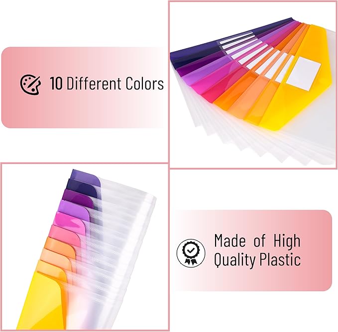 Mr. Pen- Clear Plastic Envelopes, 10 Pack, A4, Letter Size, Velvet Heat, Clear Folders for Documents Plastic Envelopes for Documents